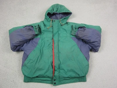 Vintage GANT Jacket Mens Extra Large XL Green Blue Down Puffer Full Zip Hooded - Image 1 of 4