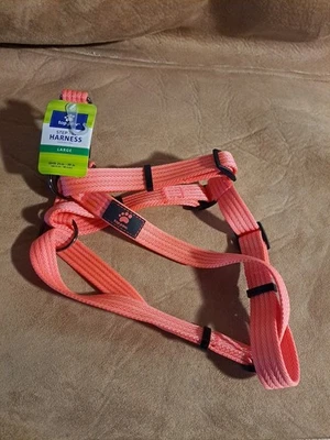 NUEVO CON ETIQUETAS, Arnés para Perros Top Paw Step-In LG 25"-39" Circunferencia Espiga Coral Foto 1 de 4