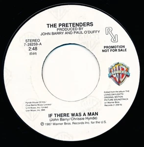 THE PRETENDERS - IF THERE WAS A MAN - WARNER BROTHERS 7-28259-A - 45 Record VG++ - Imagen 1 de 2