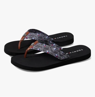 Sandália anabela feminina Tommy Hilfiger flip flop - Imagem 1 de 4