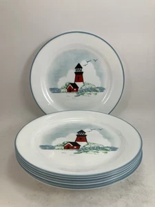 Corelle "Outer Banks" Leuchtturm Salat/Brot/Dessertteller 7 1/4" [8er Set] - Bild 1 von 21