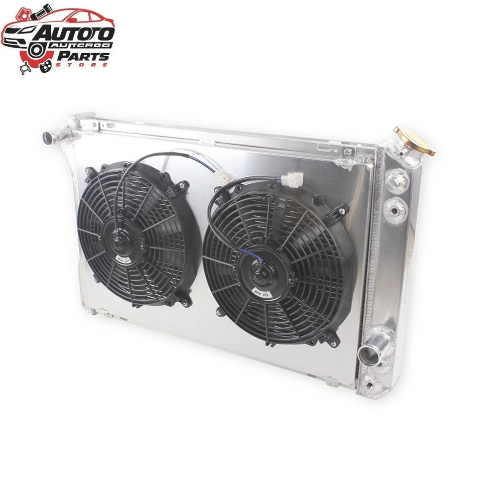 3 Row Radiator+Shroud Fan For 1982-92 Chevy Camaro Pontiac Firebird Trans Am V8 Foto 1 de 4