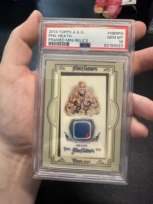 2013 Topps Allen & Ginter’s Framed Mini Relic Phil Heath Relic  PSA 10 - Image 1 of 2