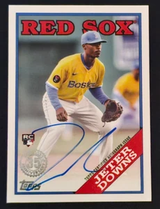 2023 Topps 1988 Rookie Autograph JETER DOWNS! Hard Signed! Boston Red Sox - Picture 1 of 2