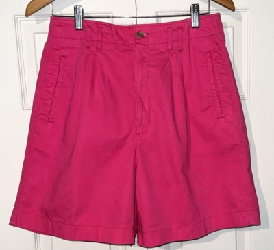 Vintage DOCKERS Shorts Women's 12 * High Waist Pleated *  Pink  31" x 6.5" - Image 1 of 4
