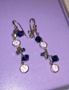Rose gold clad vintage Swarovski crystal chandelier Earrings