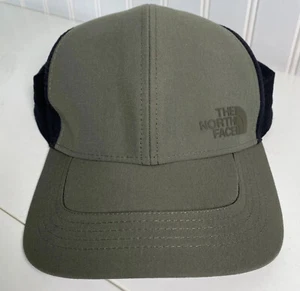 THE NORTH FACE Cap Hat Trucker SnapBack Adjustable Gray Black Off Center Logo - Picture 1 of 7