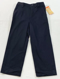 boy's French Toast school pants size 6 black zipper elastic waist pockets cotton - Picture 1 of 6