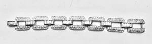 Atemberaubend, Deko, Rhodium, 7 Panel, 7"" Armband, mit klaren Strasssteinen/Stäbchen - Bild 1 von 11