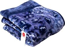 Nishikawa Warming two layers of Blankets Single 140 x 200 cm Garden pattern Navy