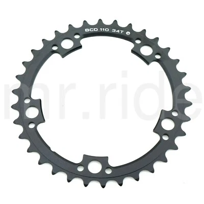 Driveline Road Bike Chainring 34T Black,7075,BCD:110mm,fit 50/34T,11Spd Bicycle - Image 1 of 3