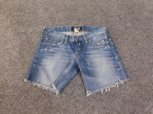 Lucky Brand Shorts Womens 00 blue cut off denim distressed vintage - Picture 1 of 12
