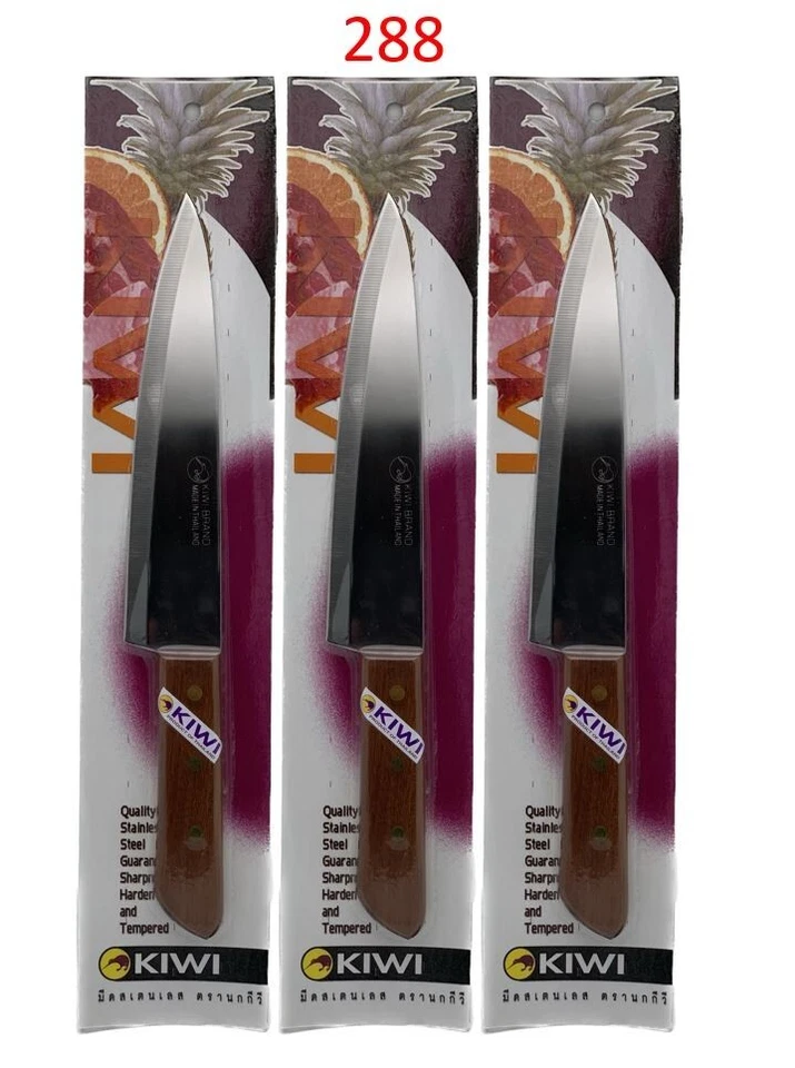 Cuchillo de cocina Kiwi de acero inoxidable #288 (paquete de 3) Foto 1 de 1