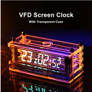 Vintage VFD Röhrenuhr Transparentes Display USB Desktop Dekor Uhr - Bild 1 von 9