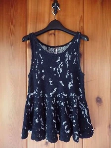 New Free People Knit Top Peplum Size XS - Picture 1 of 6