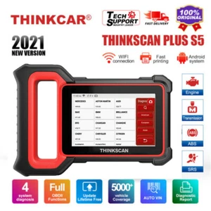 ThinkScan Plus S5 Car OBD2 Scanner SRS ABS Transmission Diagnostic Code Reader - Picture 1 of 12
