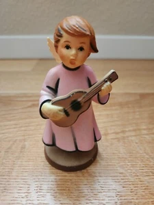 1950s-60s Vintage Angel Ornament with Angel Playing a Guitar and Singing - Picture 1 of 6