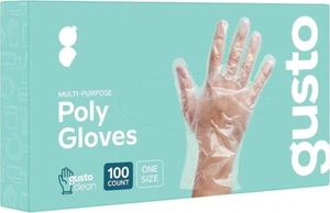 Guantes desechables de poliplástico 100 unidades para cocinar, preparar alimentos y servicio de alimentos - Imagen 1 de 6