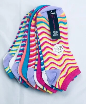 No Boundaries Mix Not Match Women’s Socks Vibrant Multi Color 6 Pair Size 4-10 - Imagem 1 de 4