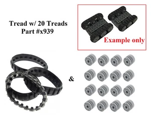 ☀️NEW LEGO Tread with 20 Treads Large, Non-Technic Tank parts pieces - Picture 1 of 3