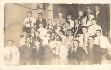 Vintage RPPC Group of Men & Women Party Cork Cancel 1913 Real Photo Postcard 