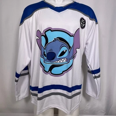 Camiseta deportiva de hockey para hombre Lilo & Stitch Disney Stitch #02 blanca azul XL Foto 1 de 4