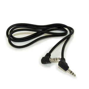 3ft DOUBLE ANGLED 3.5mm Mini Stereo TRS Male to Male Speaker Cable - Picture 1 of 3