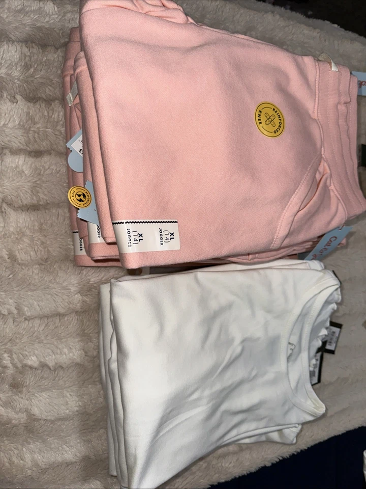 Lote al por mayor a granel de 10 niñas talla XL 5 camisas 5 pantalones deportivos todos nuevos con etiquetas gran reventa Foto 1 de 4