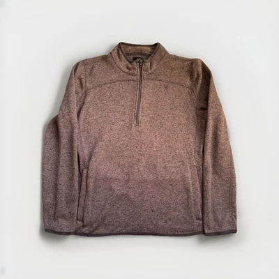 Pullover Browning Para Hombre Grande Marrón Cuarto Cremallera Caza Buckmark Vellón Foto 1 de 4