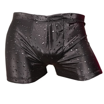 Hombres Sexy Pantalones Cortos Impermeables Cintura Baja Boxer Pantalones Natación Apretados Elásticos Elegantes Foto 1 de 4
