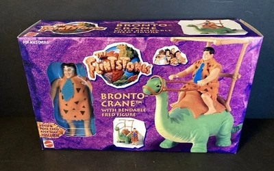 The Flintstones Movie BRONTO CRANE with Bendable Fred Figure Mattel 1993 NIB - Image 1 of 4