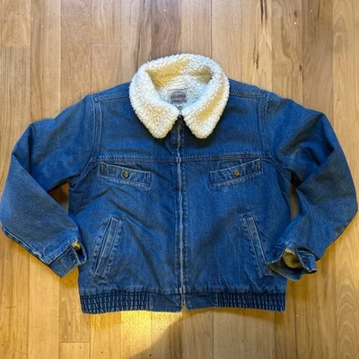 Men’s Saugatuck Denim Bomber W Faux Shearling Lining Size 42 - Image 1 of 4