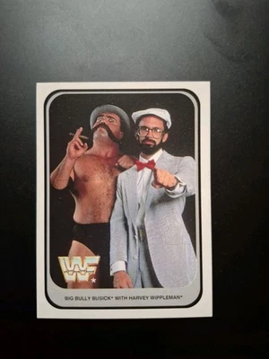 Big Bully Busick & Harvey Wippleman 1991 Merlin Card WWE WWF Wrestling - German - Image 1 of 2