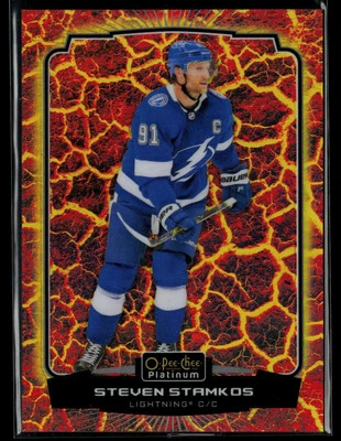 2022-23 O-Pee-Chee Platinum Hot Magma #11 Steven Stamkos 021/499 - Image 1 of 2