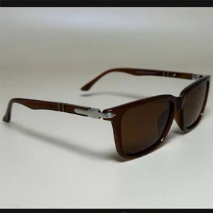 Persol Style Retro Round Men/Women Sunglasses Brown - Picture 1 of 5