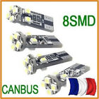 2 Ampoules ultra puissantes ANTI ERREUR ODB 8 LED T10 culot  W5W SMD Blanc Xenon