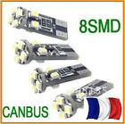 2 Ampoules Ultra Puissantes Anti Erreur Odb 8 Led T10 Culot  W5w Smd Blanc Xenon