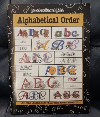 Vintage Leisure Arts Alphabetical Order Cross Stitch The Good Natured Girls - Image 1 of 4