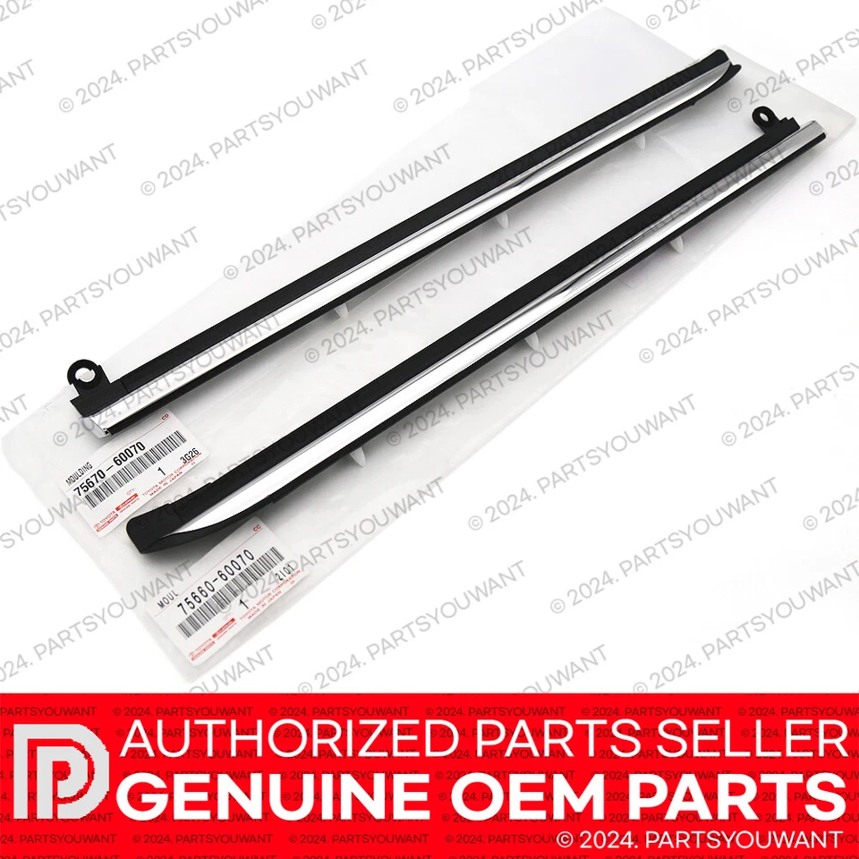 GENUINE Lexus 03-09 GX470 Land Cruiser Prado Rear Quater Glass Belt Moulding SET - Imagem 1 de 4