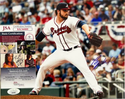 Bryse Wilson Atlanta Braves Authentic Signed Autographed 8x10 Photo JSA COA - Image 1 of 4