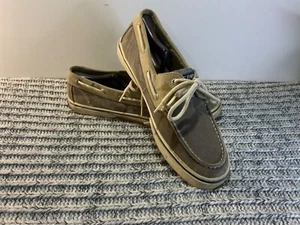 Sperry Top Sider Halyard Boat Deck Shoe  Blue Twill Canvas Men’s 12M SUPER CLEAN - Picture 1 of 6