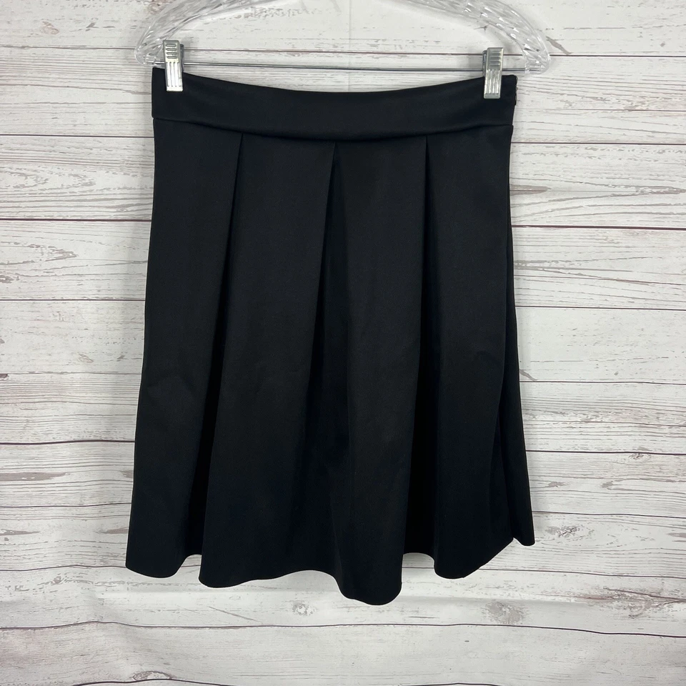 Falda plisada Dantelle Ponte para mujer talla mediana negra línea A cremallera lateral Foto 1 de 4