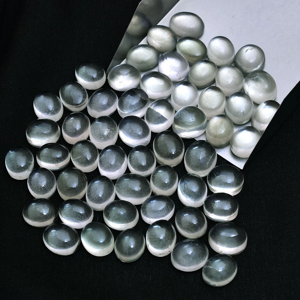 18 piezas piedras preciosas ovaladas de amatista verde natural sin tratar 10,50 mm-12,10 mm Foto 1 de 4