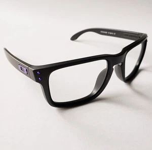 Oakley Holbrook Matte Black Purple Icons Replacement Frame Only Authentic OO9102 - Picture 1 of 12