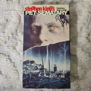 Vtg Pet Sematary Stephen King VHS Home Video Tape 1989 Testef - Imagen 1 de 8