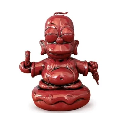 The Simpsons Homer Buddha Vermilion Red 7" Vinyl Figure LAST 1 !!  🔥 - Image 1 of 4