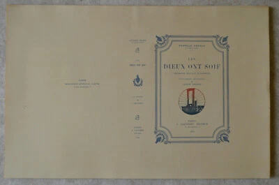 Jacques Camoreyt (1871-1963) - Les Dieux ont soif - Anatole France - 1924 - Photo 1/3