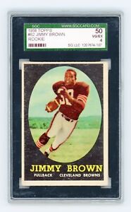 Jim Brown 1958 Topps Rookie #62 SGC VG/EX 4 HOF Browns
