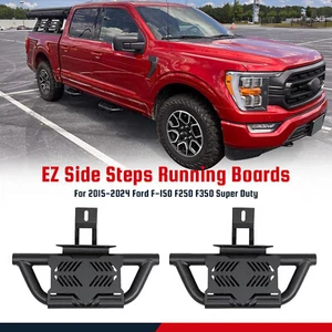 EZ Side Steps Front Door Running Boards For 2015-2024 Ford F150 F250 F350 - Picture 1 of 8