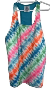 Land’s End Girls Size 16 Beach Tankini Multi-Color Tie Dye Swim Top Polyester - Picture 1 of 7